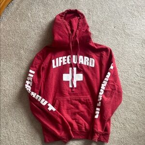 Unisex Faded Red Lifeguard Hoodie
